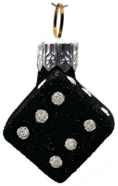 Patricia Breen Dice Pair Black and White 2 Part Mini Christmas Ornament 2377GIFT9
