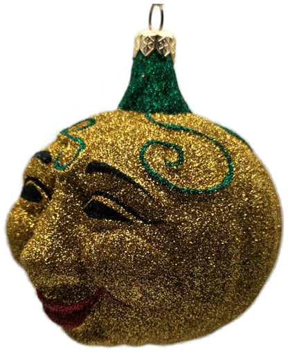 Patricia Breen Halloween Fanciful Pumpkin Gold Green Christmas Ornament 98127