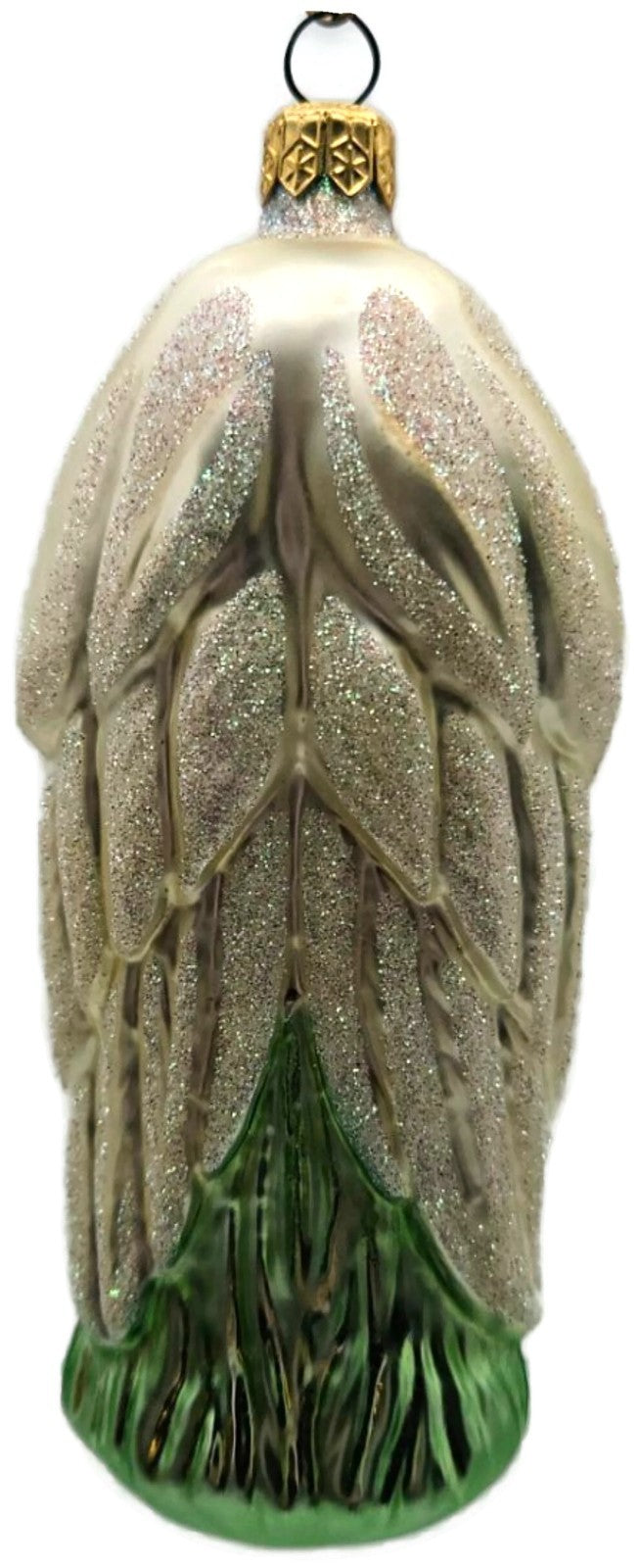 Patricia Breen Angel Of Peace Blonde Green Glitter Wings Christmas Ornament 96014