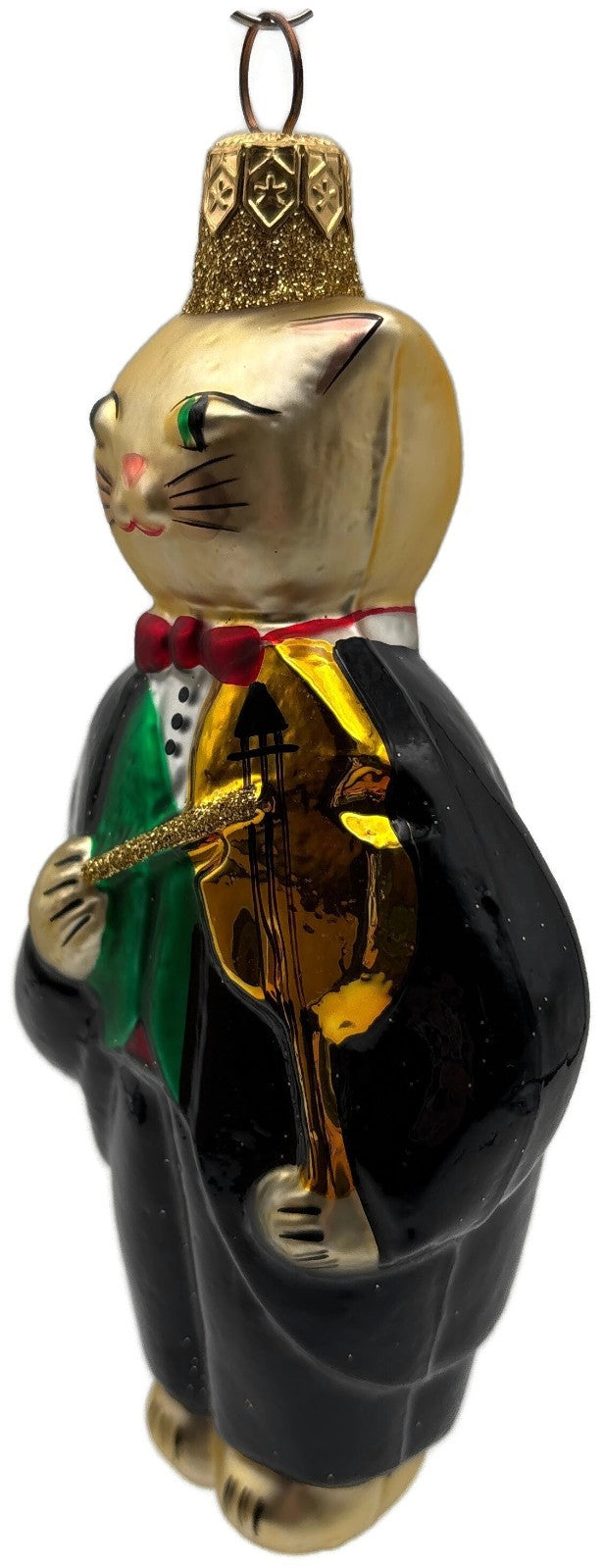 Patricia Breen Fiddling Cat Black Hey Diddle Diddle Christmas Tree Ornament 95051