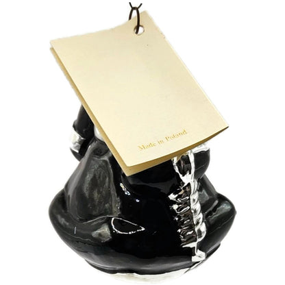 Patricia Breen Fine Phone Black Hand Blown Glass Christmas Tree Ornament 94392