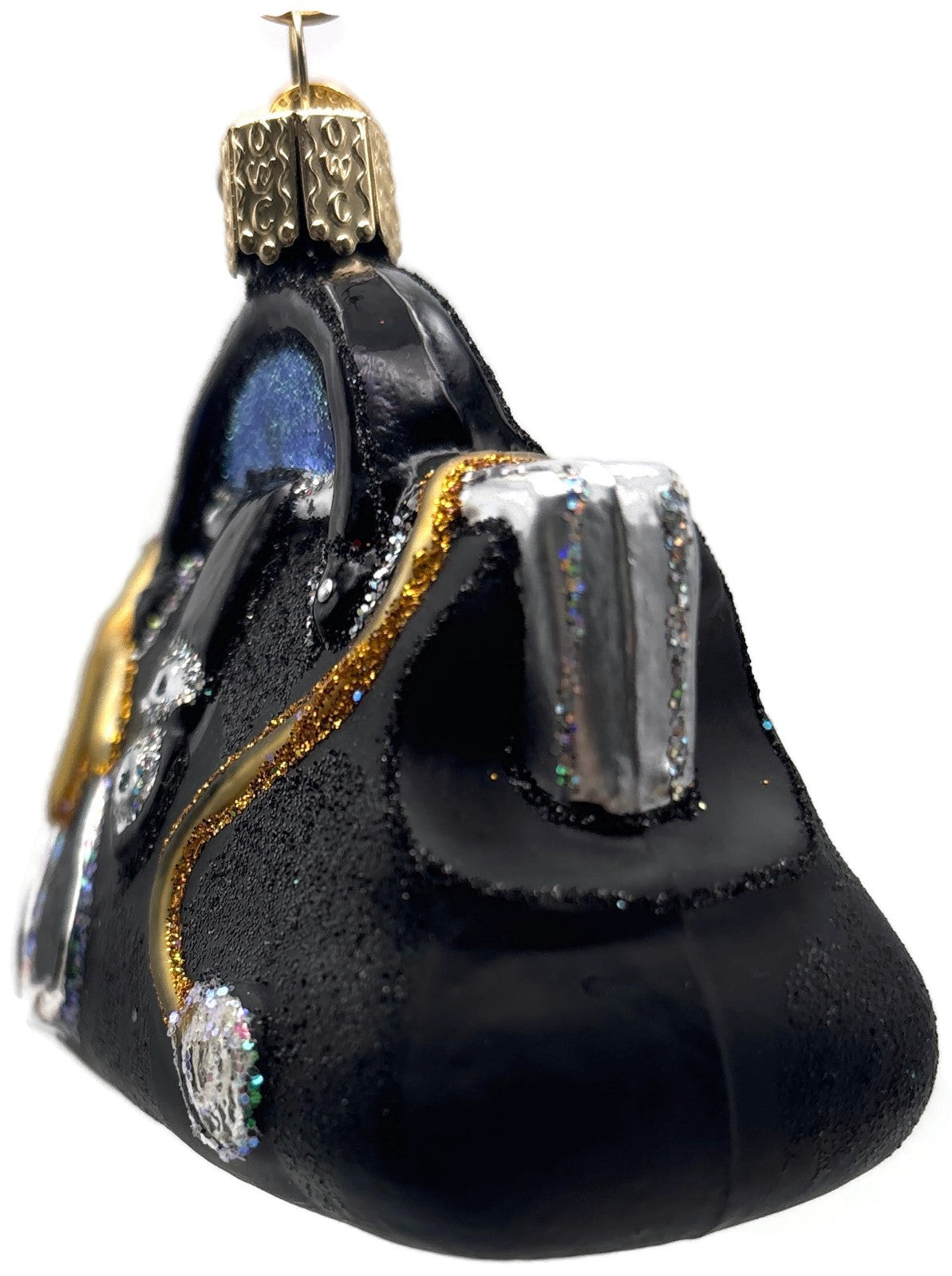 Old World Christmas 2006 Doctor's Bag Black Gold Glass OWC Christmas Ornament7