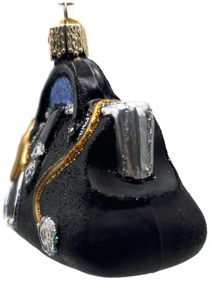 Old World Christmas 2006 Doctor's Bag Black Gold Glass OWC Christmas Ornament7