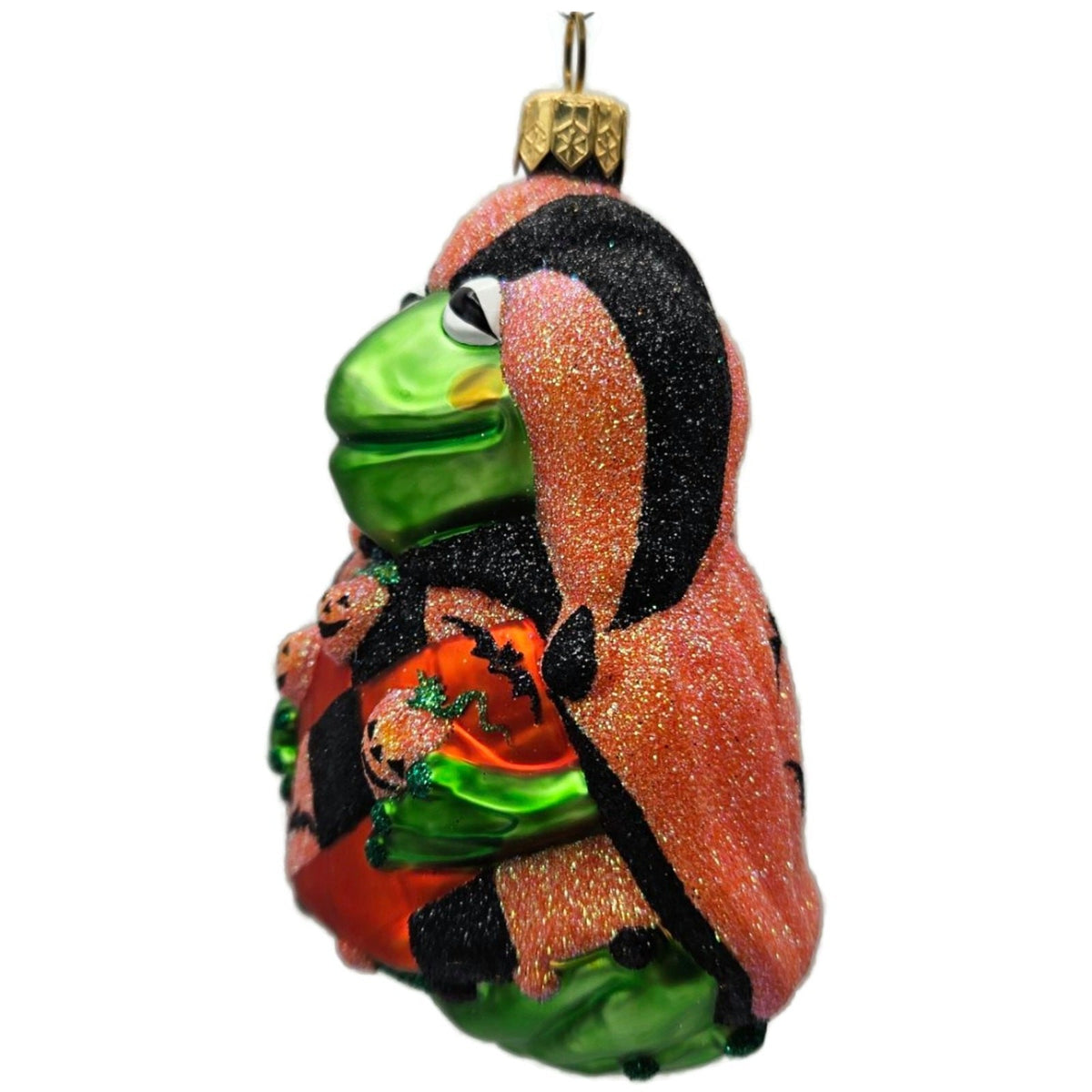 Patricia Breen Yorick Frog Halloween Orange Pumpkins Christmas Ornament 20464