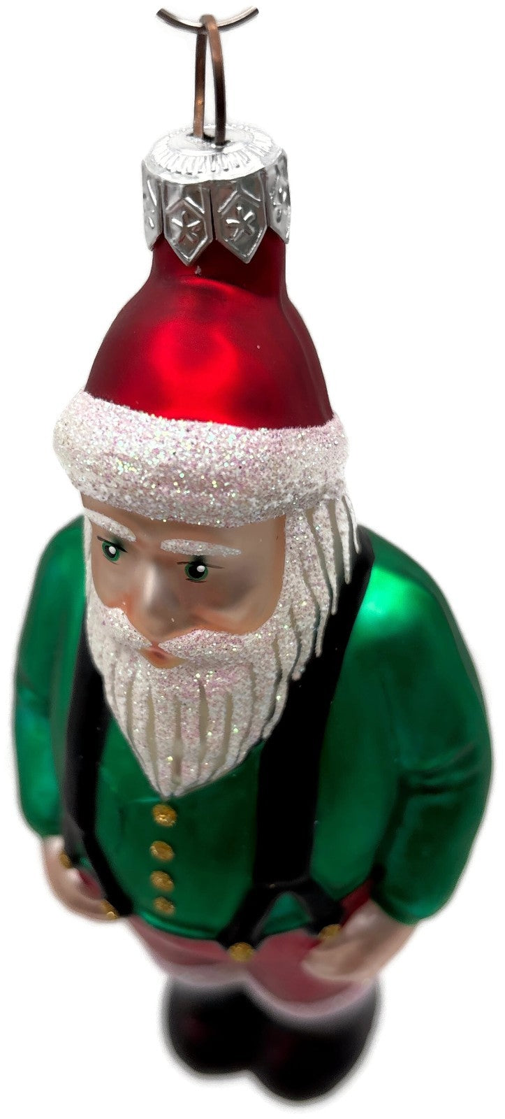 Patricia Breen Workshop Santa Green Shirt Red Pants Christmas Tree Ornament 96538