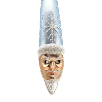 Patricia Breen Winter Wizard Ice Blue Santa Snowflakes Christmas Ornament 95219