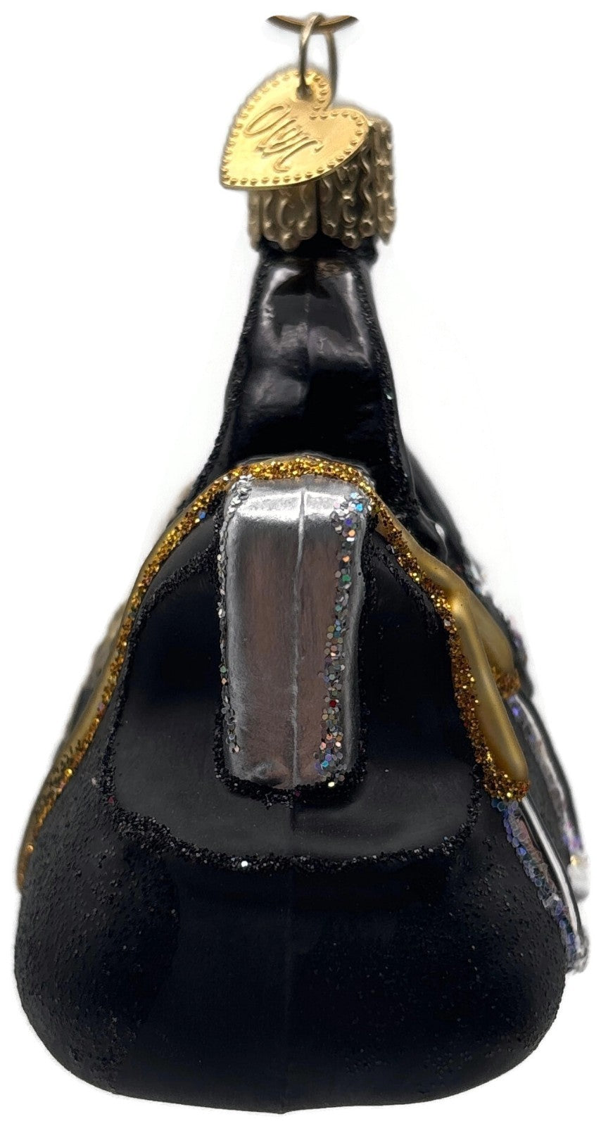 Old World Christmas 2006 Doctor's Bag Black Gold Glass OWC Christmas Ornament4