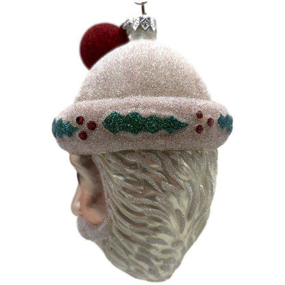Patricia Breen Thornhill Santa Head Pearl Holly Berry Christmas Ornament 98428
