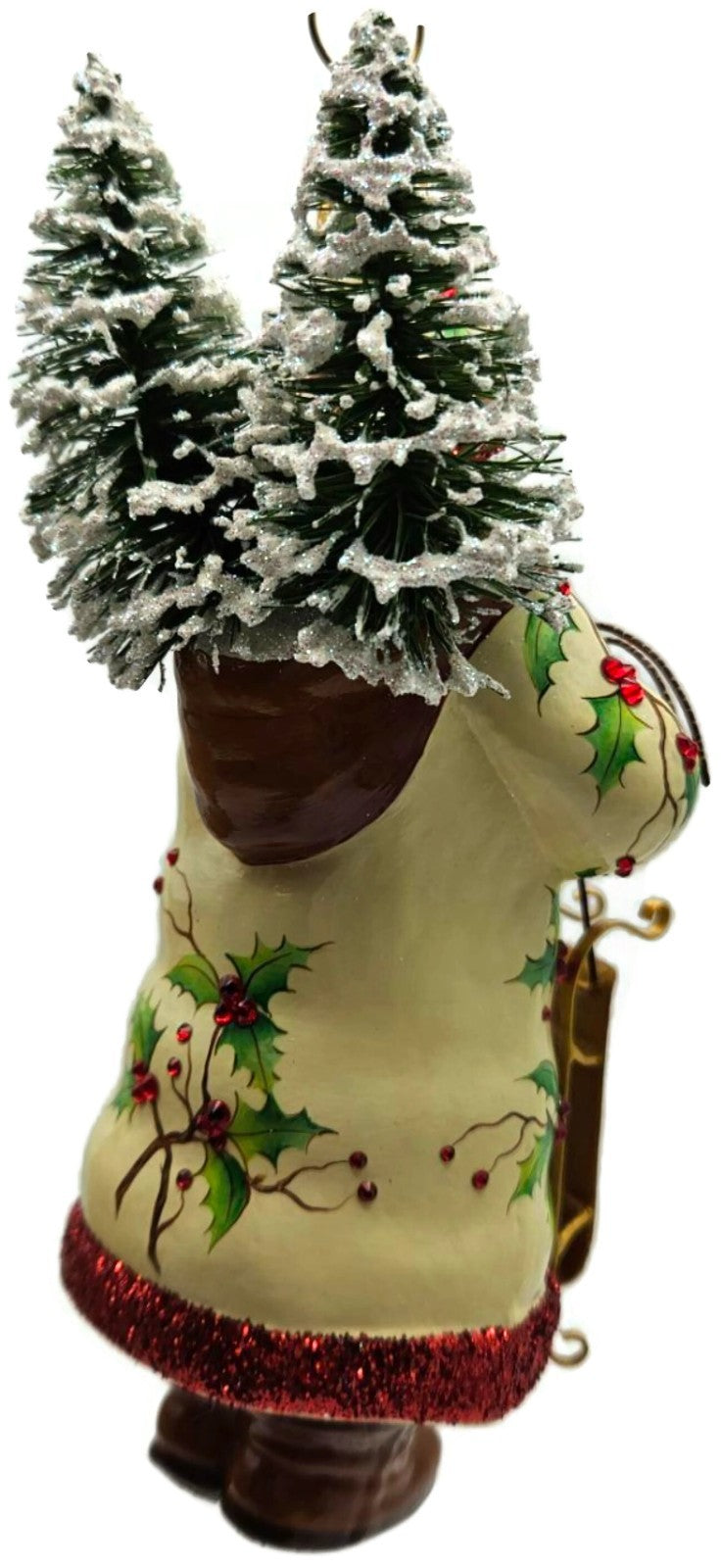 Patricia Breen Oakley Claus Cream Holly Santa Christmas Ornament 34323