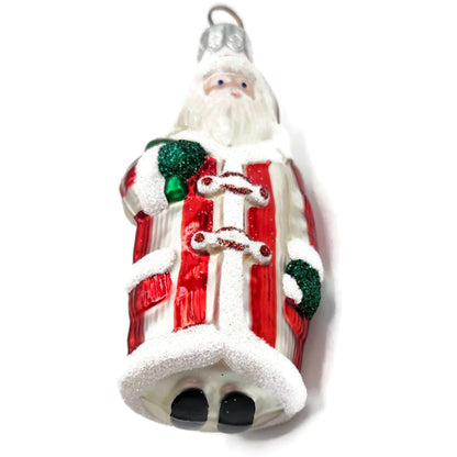 Patricia Breen Miniature Striped Santa Claus Red White Christmas Ornament 98499