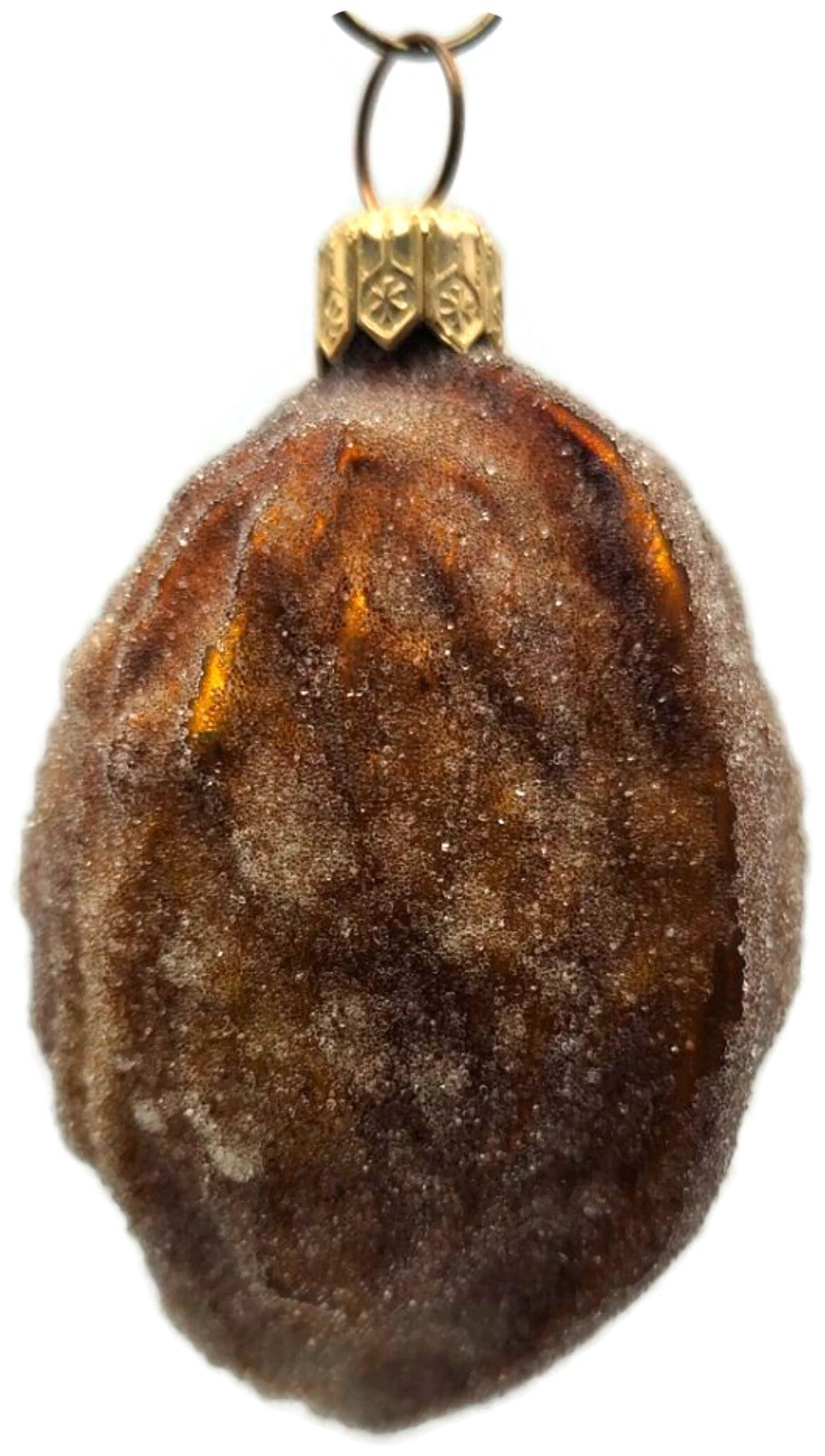 Christopher Radko Sugared Walnut Glitter Glass Christmas Tree Ornament 98-464-01