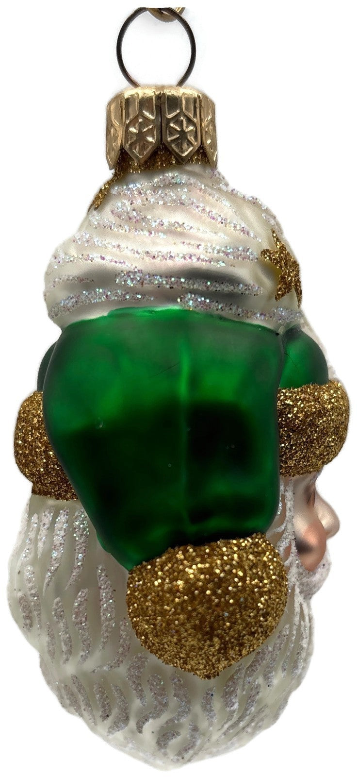 Patricia Breen Miniature Merry Olde Elf Green Gold Stars Christmas Ornament 99472