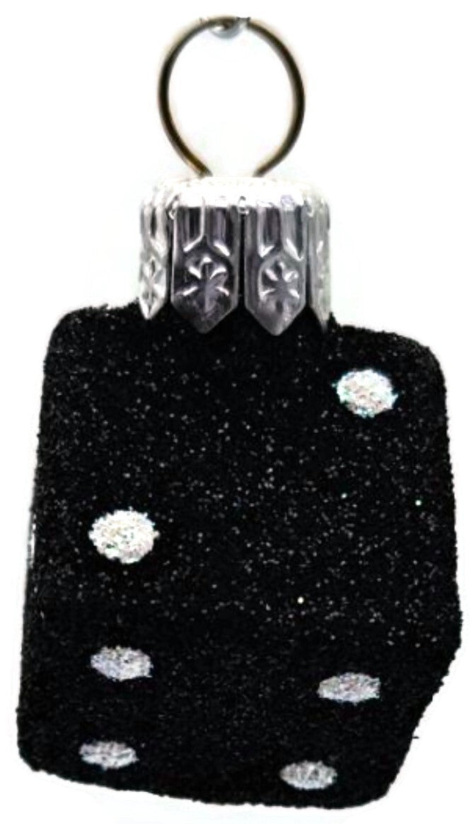 Patricia Breen Dice Pair Black and White 2 Part Mini Christmas Ornament 2377GIFT11