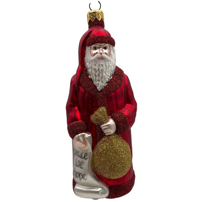 Patricia Breen Gift of the Season Red Gold Santa Claus Christmas Ornament 98140