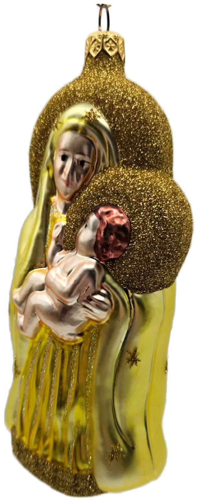 Patricia Breen Madonna of the Sun Gold Glitter Stars Christmas Ornament 96328
