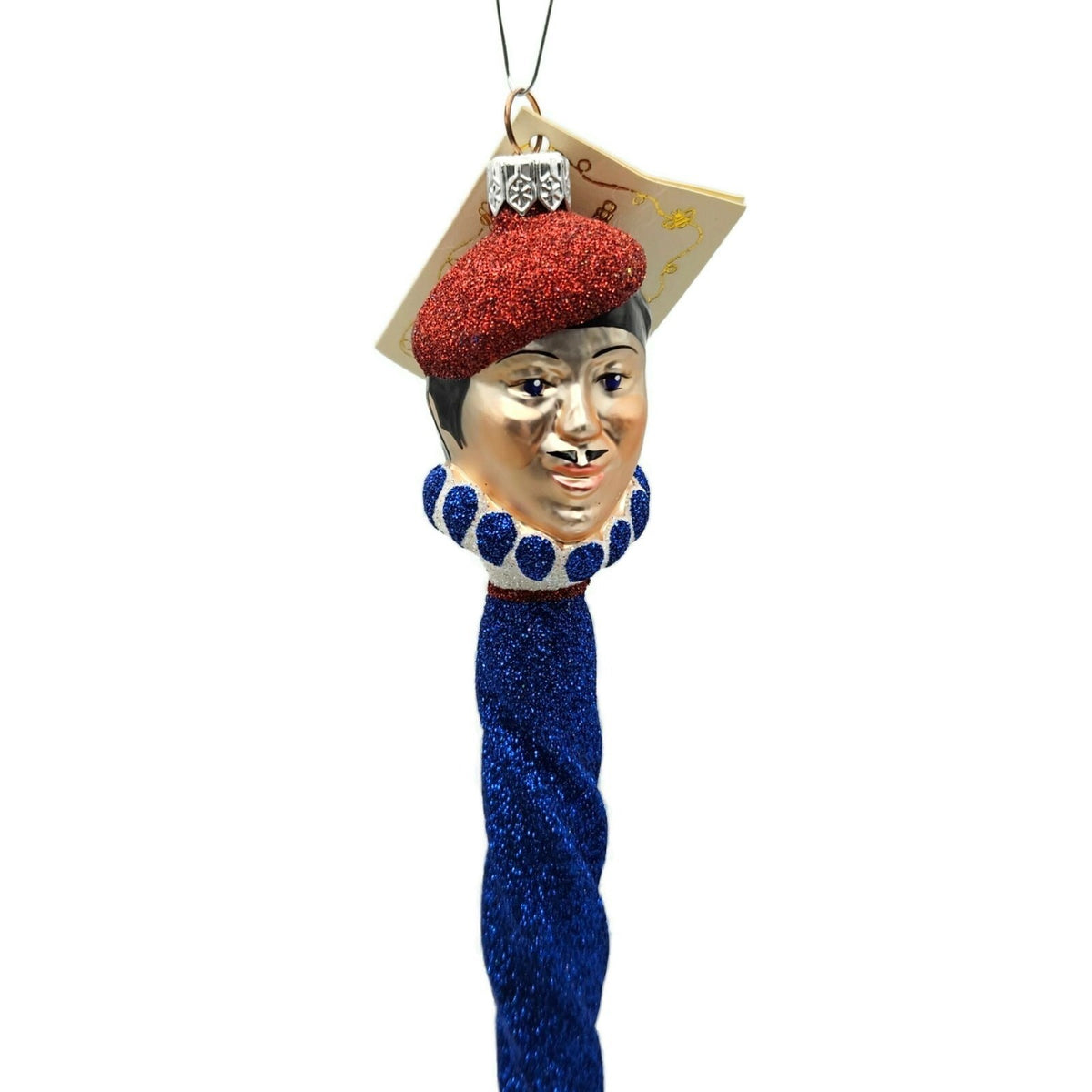 Patricia Breen French Twist Blue Glitter Icicle Christmas Holiday Ornament 95527