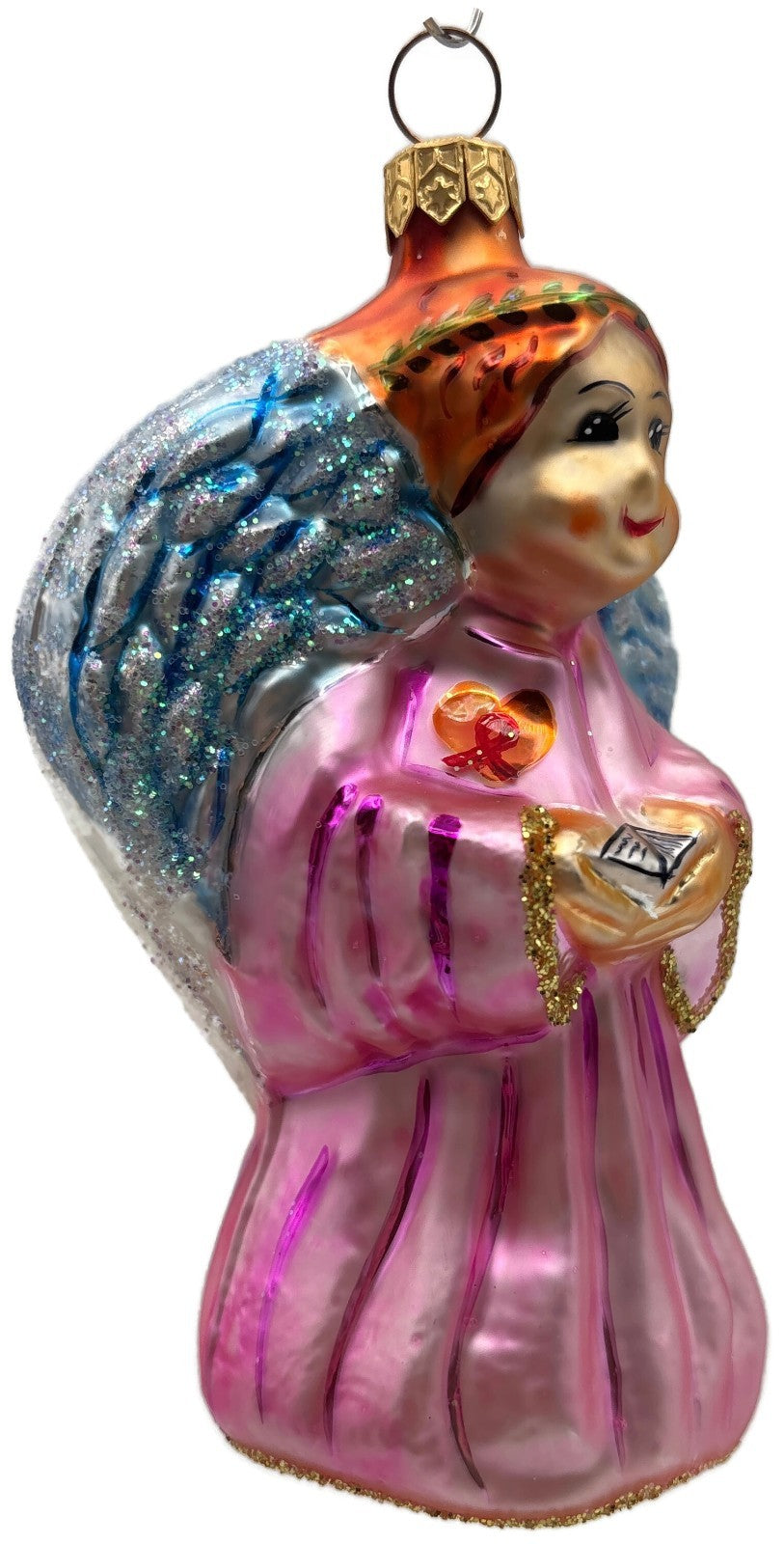 Christopher Radko On Wings of Hope Pink Angel Christmas Tree Ornament 95 SP 101