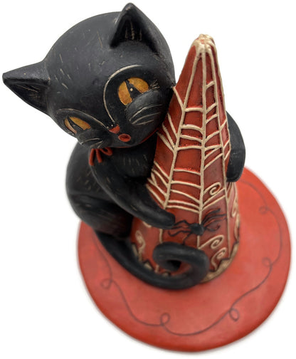 Bethany Lowe Johanna Parker Hugga Hat Jack Cat Hand Painted Halloween Figure9