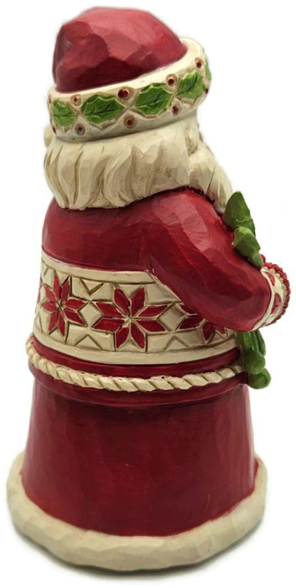 Jim Shore Nordic Holly Berry Noel Santa Red Pint Sized Christmas Decor Figurine3