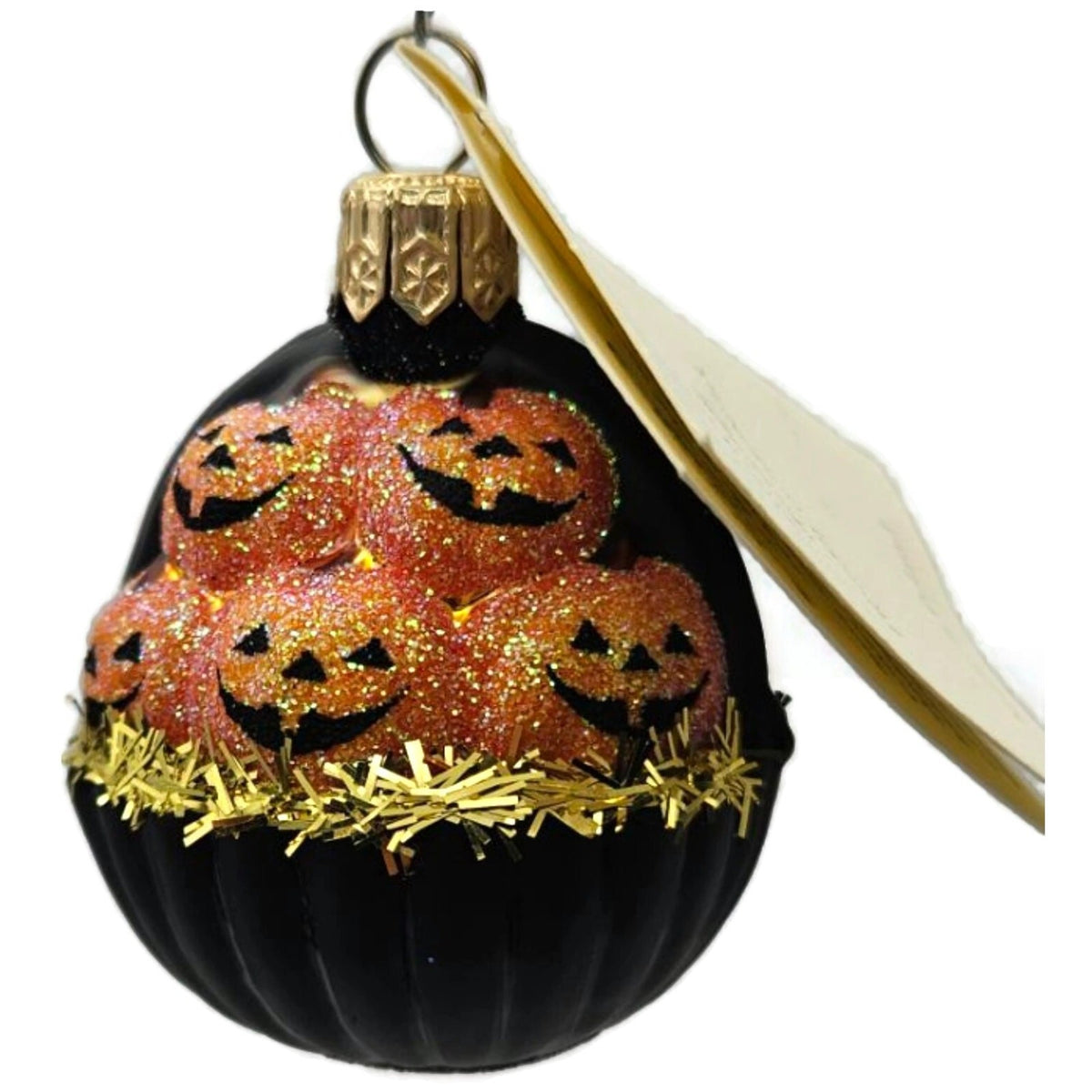 Patricia Breen Pumpkin Basket Black Matte Jack O Lanterns Halloween Ornament7