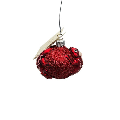 Patricia Breen Once Again for James Red Chameleon Glass Christmas Ornament 26695