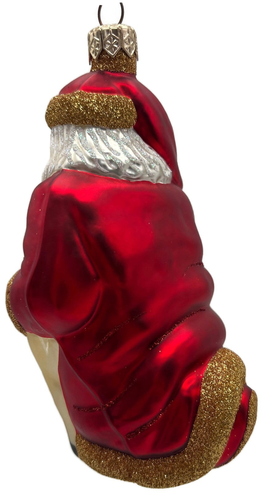 Patricia Breen Santa and Sarenka Fawn Deer Red Gold Christmas Tree Ornament 98384