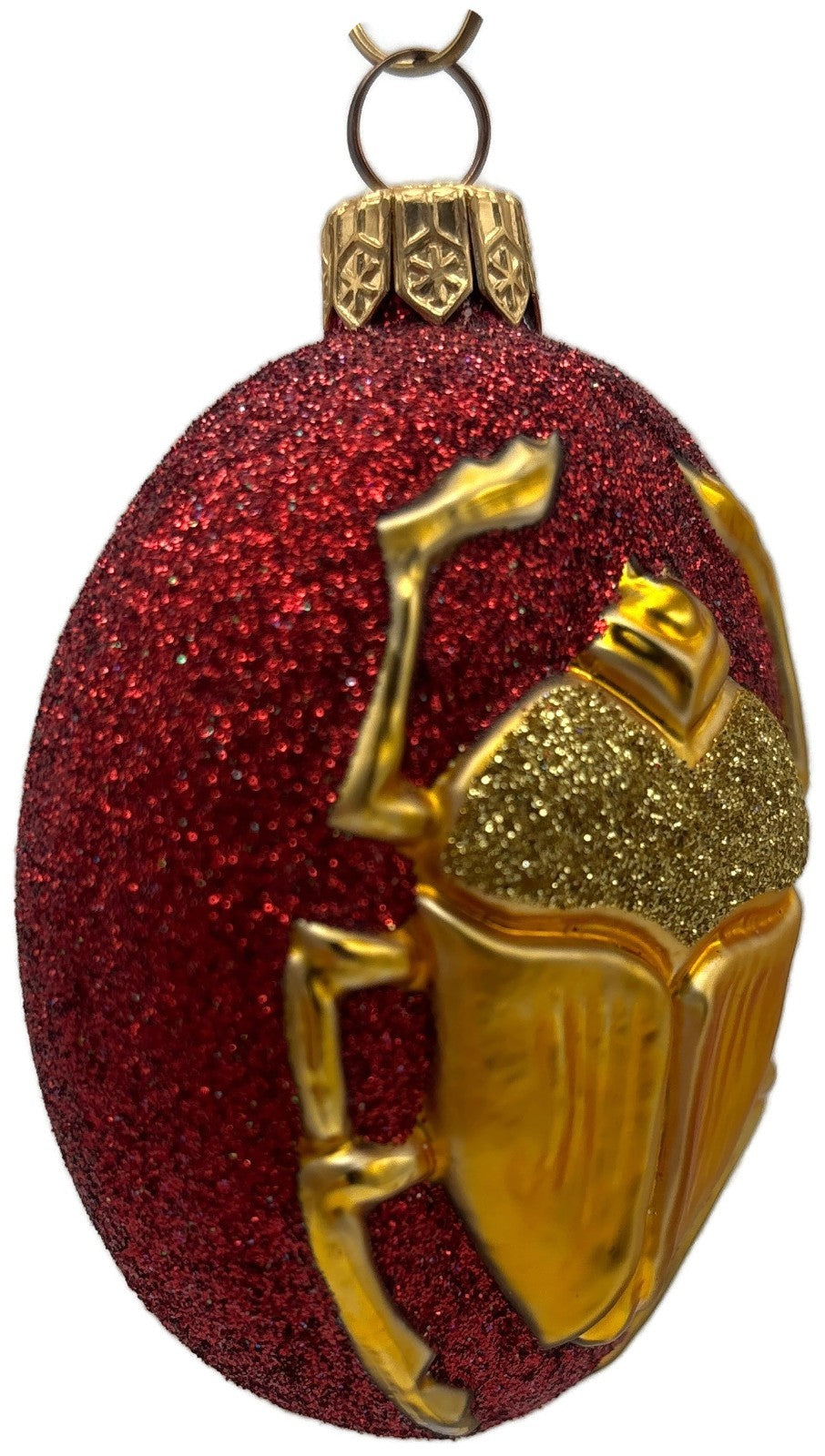 Patricia Breen Cleopatra's Scarab Red Gold Beetle Insect Christmas Ornament 97097
