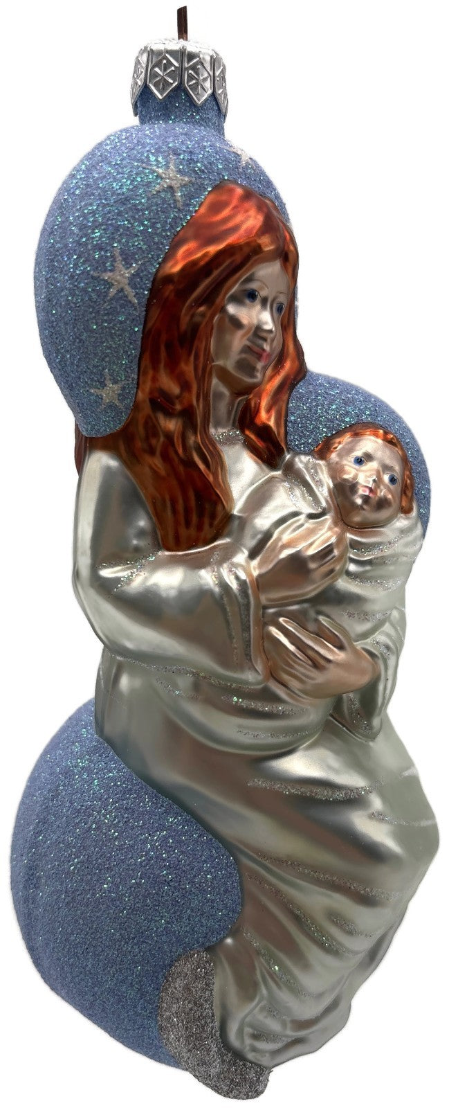 Patricia Breen Seated Madonna Blue Stars Christian Jesus Christmas Ornament 99341