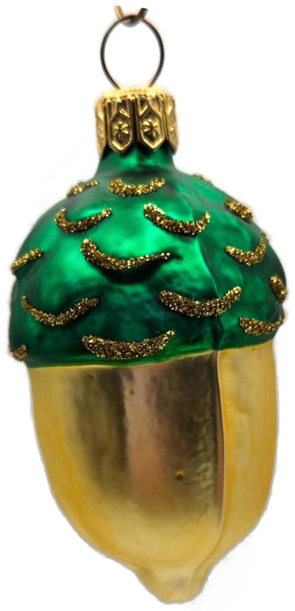 Patricia Breen Walk in the Woods Acorn Gold Green Fall Christmas Ornament 96517