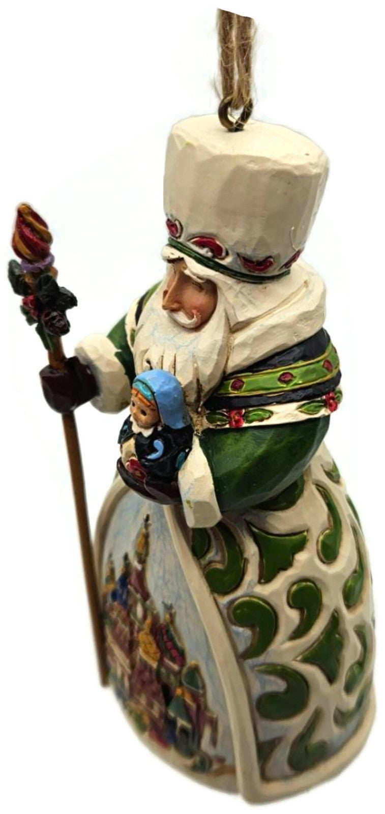 Jim Shore Heartwood Creek Russian Santa St Basil's Cathedral Christmas Ornament1