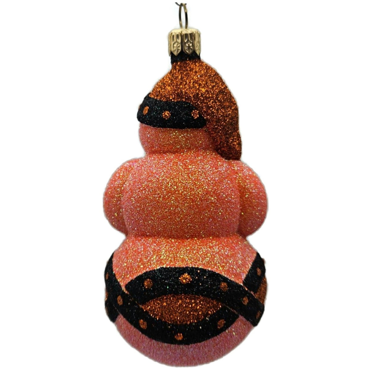 Patricia Breen Faberge Snowman Halloween Orange Stars Christmas Ornament 22233
