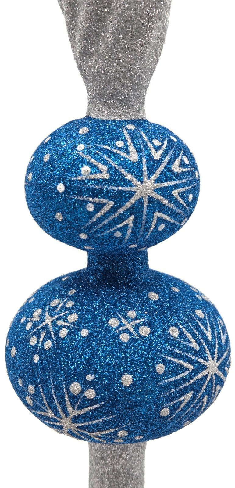 Patricia Breen Miniature Blizzard Finial Blue Silver Christmas Tree Topper 97934