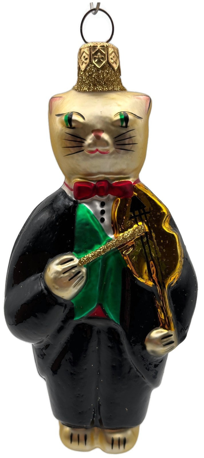 Patricia Breen Fiddling Cat Black Hey Diddle Diddle Christmas Tree Ornament 95050