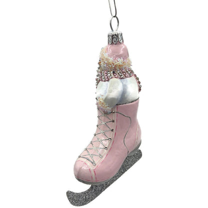 Patricia Breen To The Pond Pink Silver Snowman Christmas Ornament CATZ 354110