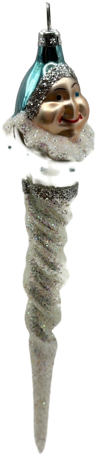 Christopher Radko Jack Frost Twisted Icicle Glass Christmas Ornament 93 333 03