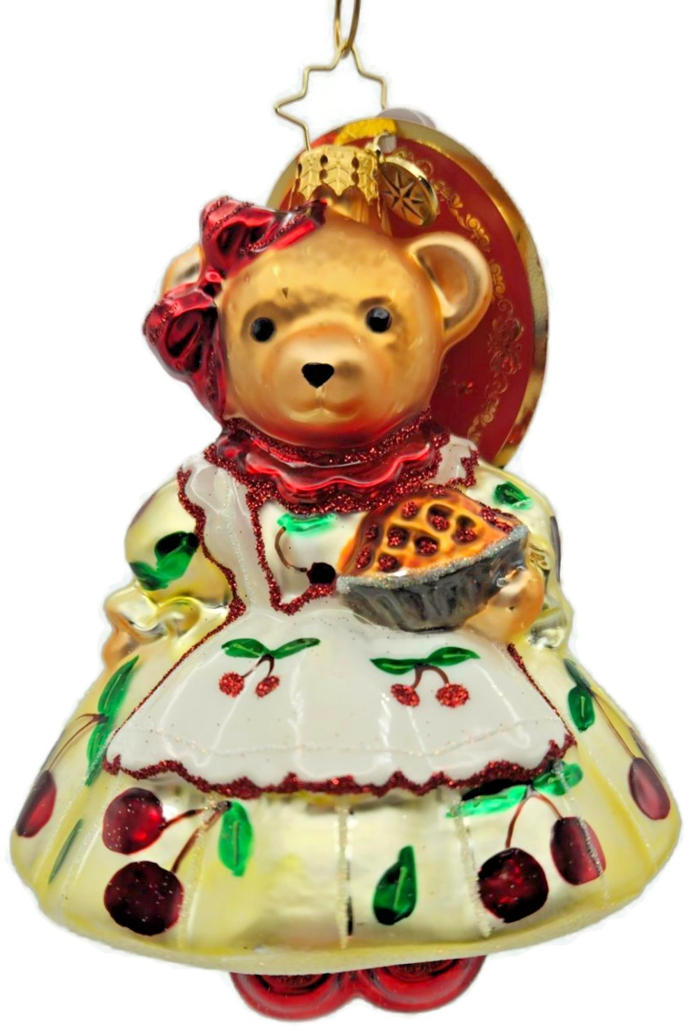 Christopher Radko Muffys Slice of Sweetness Bear Glass Holiday Ornament 10229250