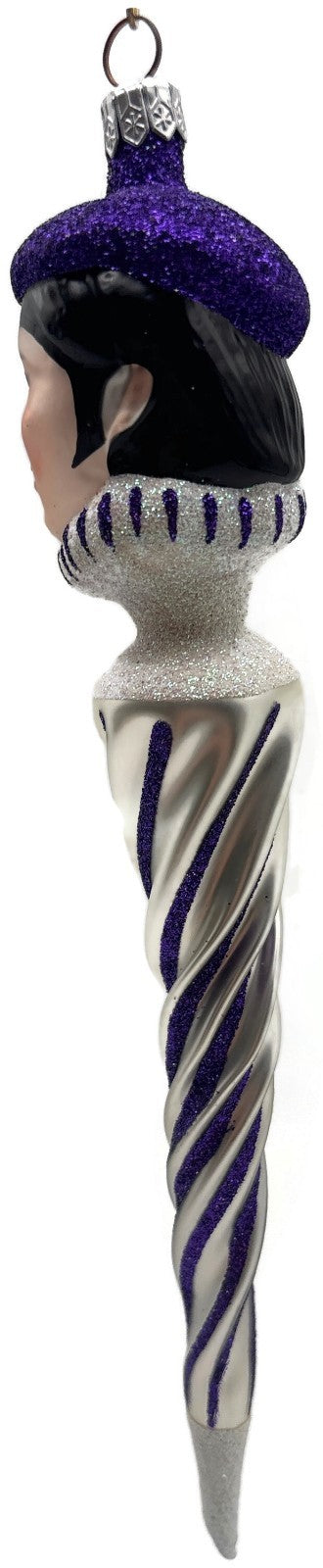 Patricia Breen 1997 French Twist Pearl Purple Glittered Stripes Pearl Tip 95525