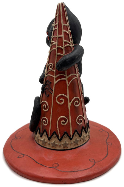 Bethany Lowe Johanna Parker Hugga Hat Jack Cat Hand Painted Halloween Figure2
