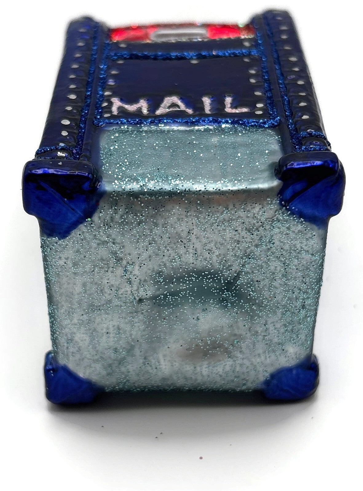 Old World Christmas Mail Box Blue Postal Glass Christmas Ornament OWC 3609411