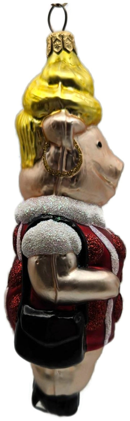 Patricia Breen This Little Piggy Goes to the Galleria Red Dress Ornament 96497