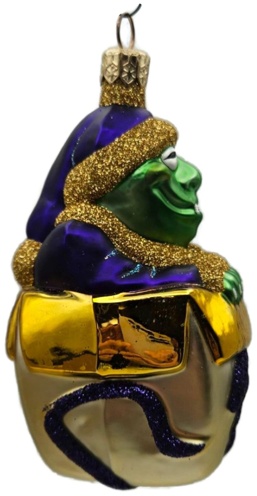 Patricia Breen Mmmonster Present Purple Gold Green Glass Christmas Ornament 99205