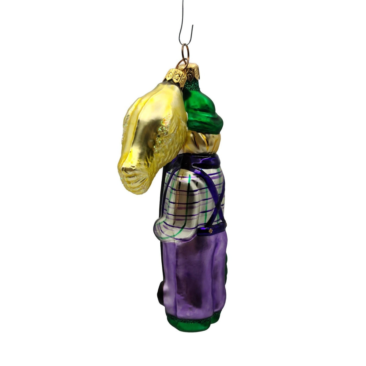 Patricia Breen Fisherboy and Fish Plaid Gold Fish Summer Nautical Ornament 95204