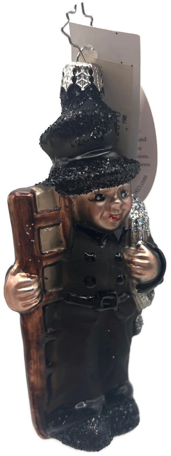Christopher Radko Lucky Sweep 20th Anniversary Black Christmas Ornament 10120701