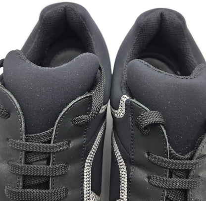 Chanel CC Low Top Sneakers Black Leather Platform Athletic Shoes Women Size 40.59