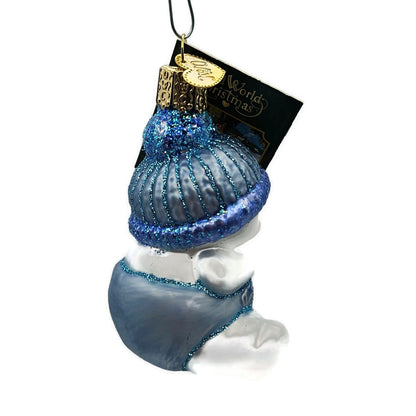 Old World Christmas Snow Baby Boy Blue First Holiday Tree Ornament OWC 241903