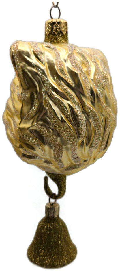 Patricia Breen Here Kitty Kitty Gold Glitter Bell 2 Part Christmas Ornament 97206