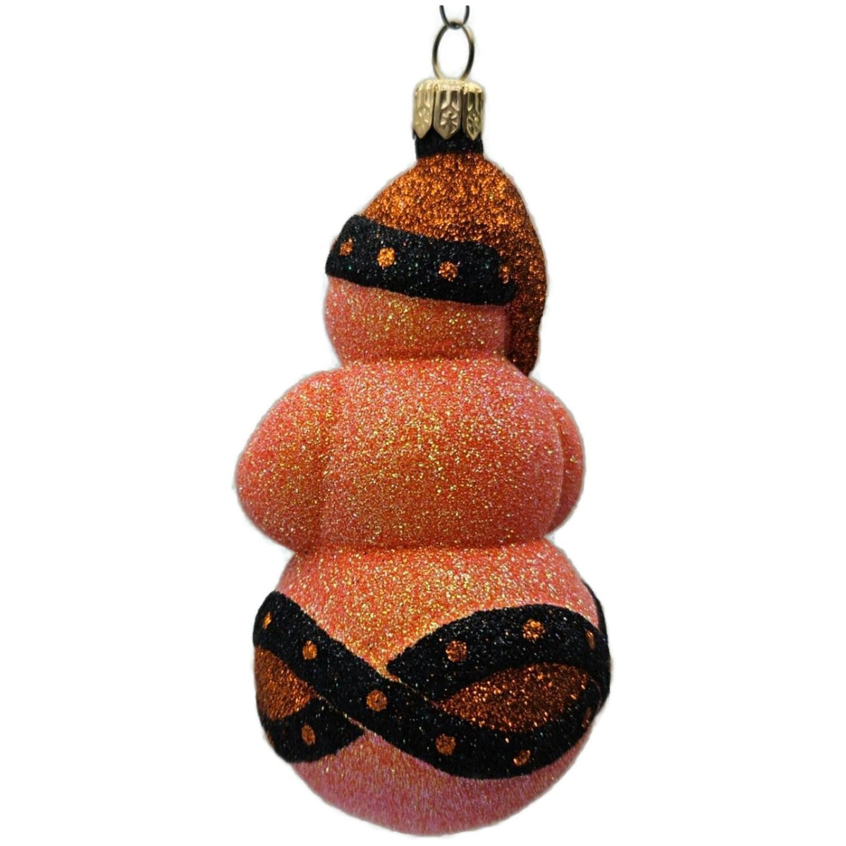 Patricia Breen Faberge Snowman Halloween Orange Stars Christmas Ornament 22234