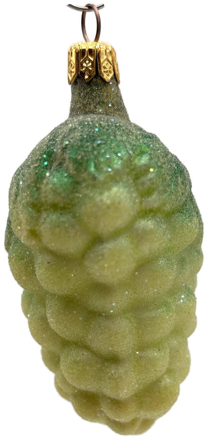 Christopher Radko 1997 Green Grapes Frosted Glass Christmas Ornament 97 112 02