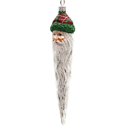 Patricia Breen Santa Claus Icicle Plaid Red Hat Drops Christmas Ornament 21325