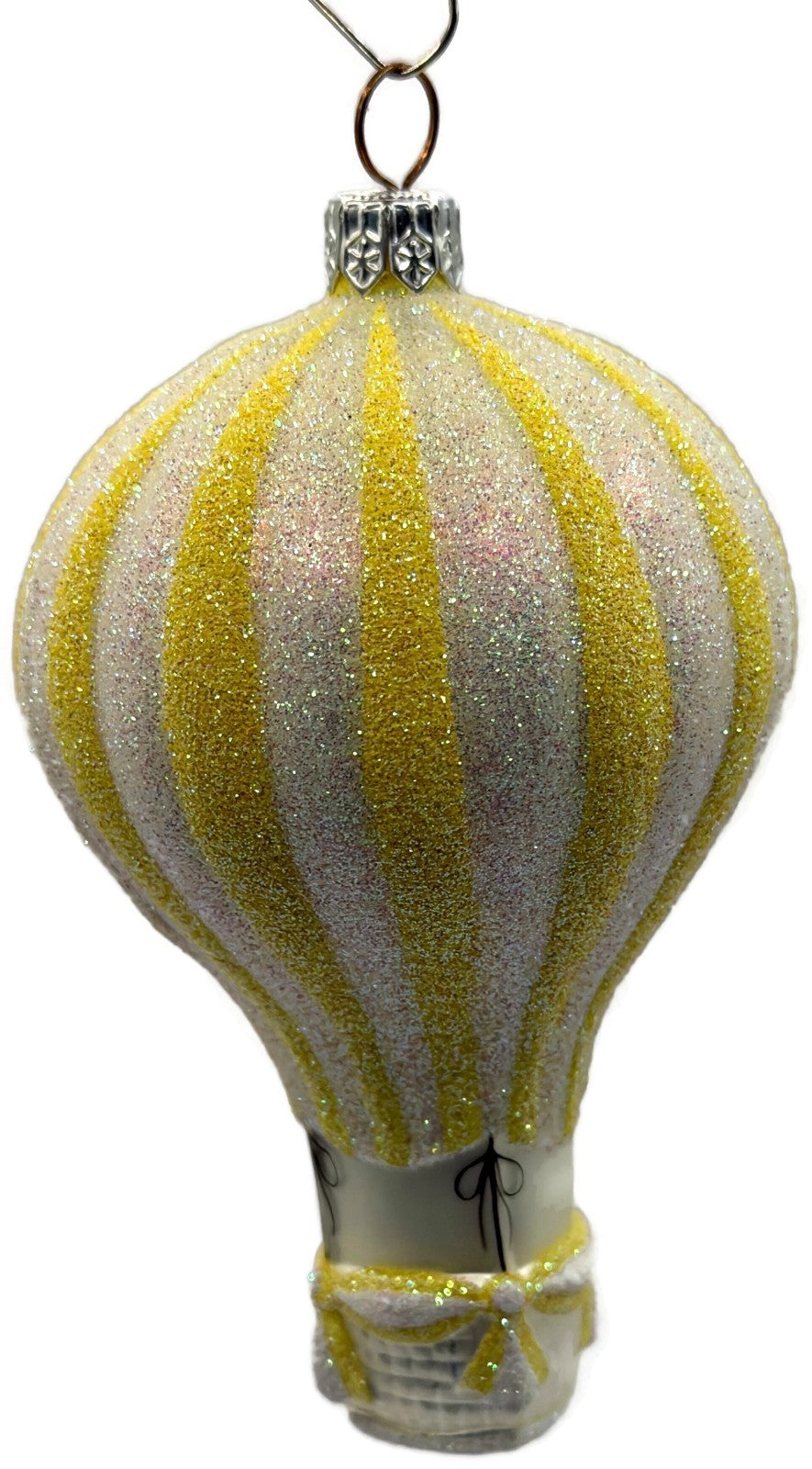 Patricia Breen Petite Balon Lemon Hot Air Balloon Yellow Striped Ornament 21216